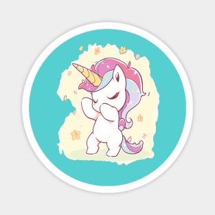 Super Cute Little Dabbing Unicorn Magnet